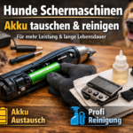 Hunde Schermaschinen Akku austauschen und reinige
